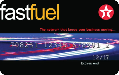 Black Texaco Fastfuel business fuel card